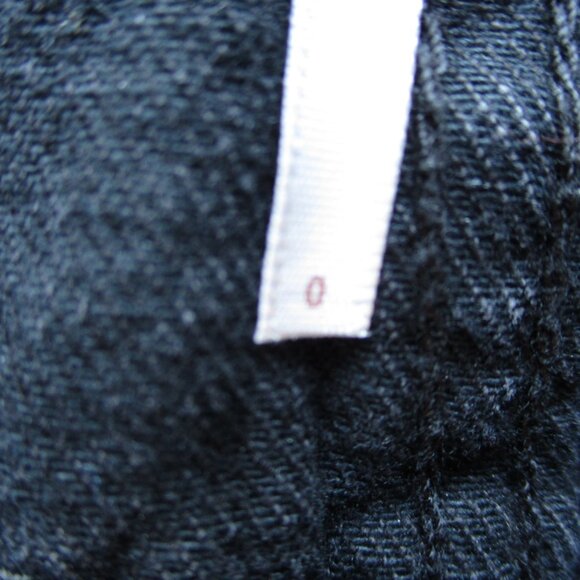 Free People Skirt Womens 0 Black Denim Beaded Gem Cut Off Short Mini Jean 28 - Picture 7 of 14